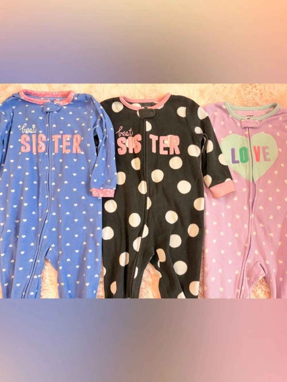 Carter's footie pajamas set of 3
